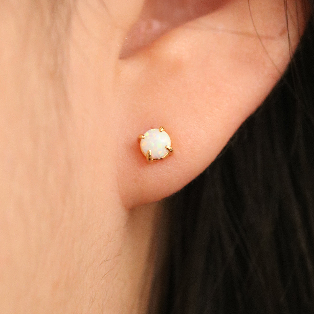 Opal stud earrings-1