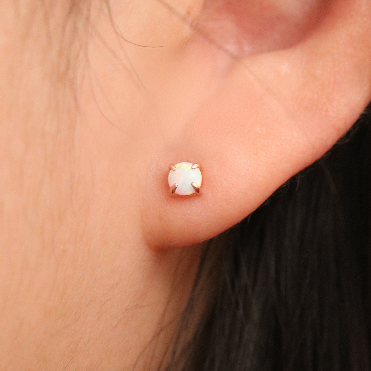 Opal stud earrings-3