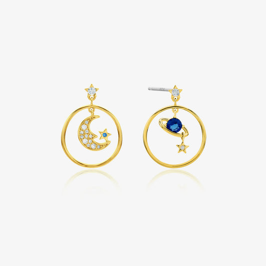 Saturn moon earrings-0