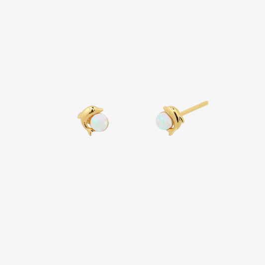 Opal Dolphin earrings-0