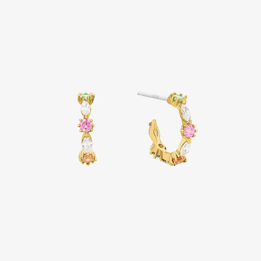 Pastel semi-hoop earrings-0